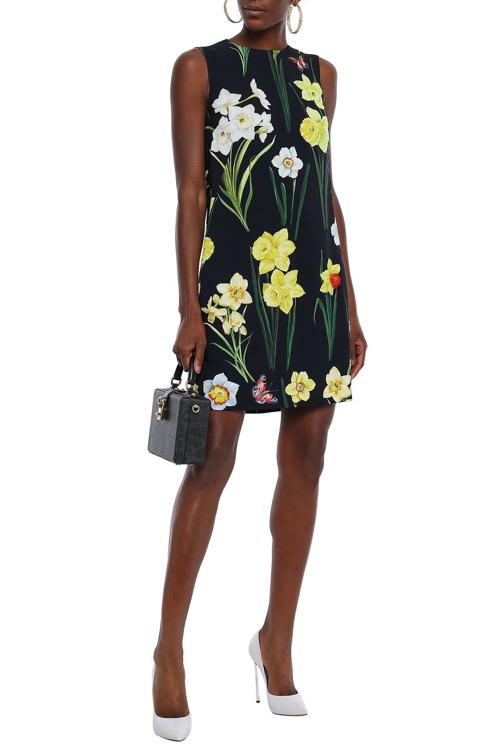 DOLCE&GABBANA Floral-print crepe mini dress