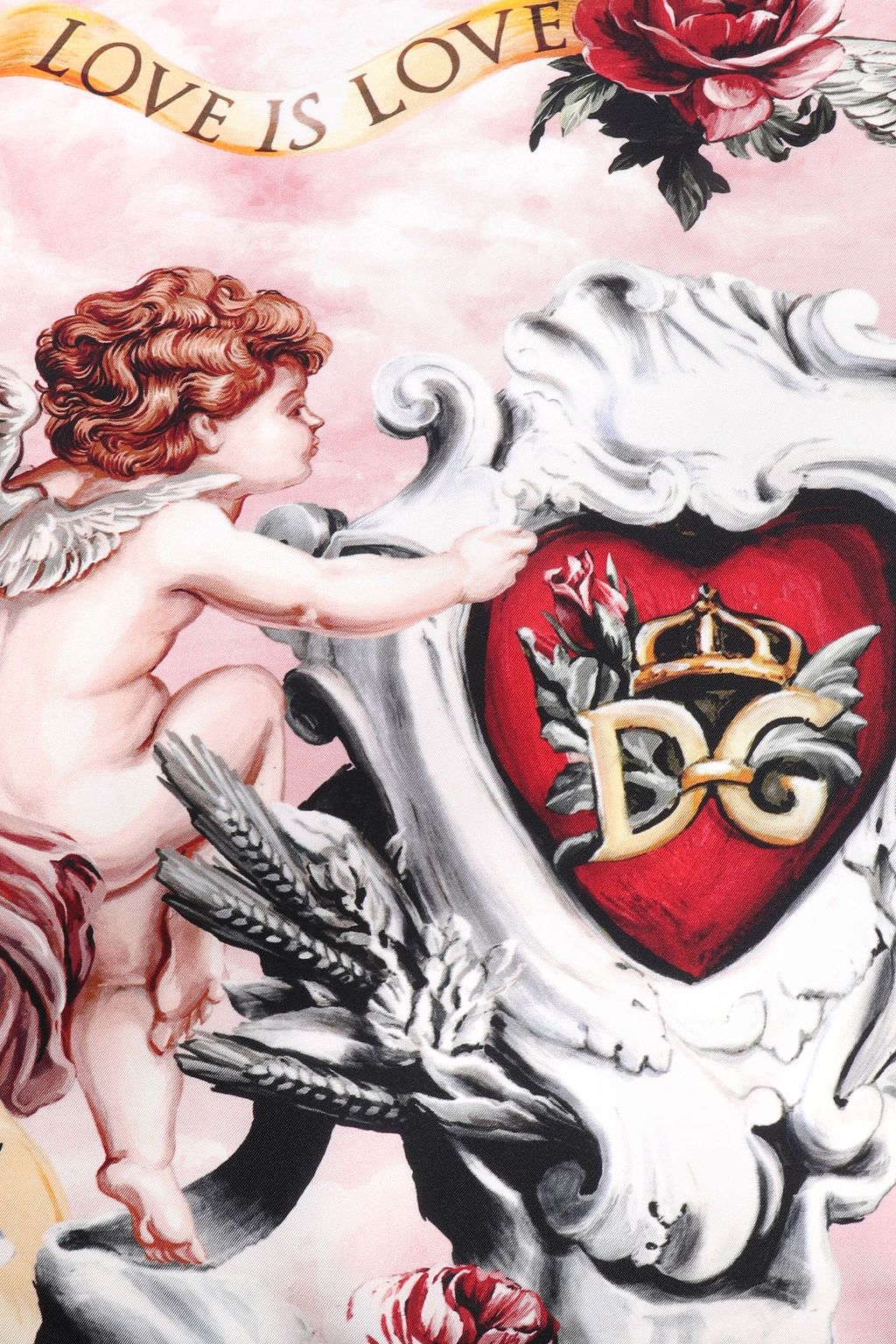 DOLCE&GABBANA Printed silk-twill scarf