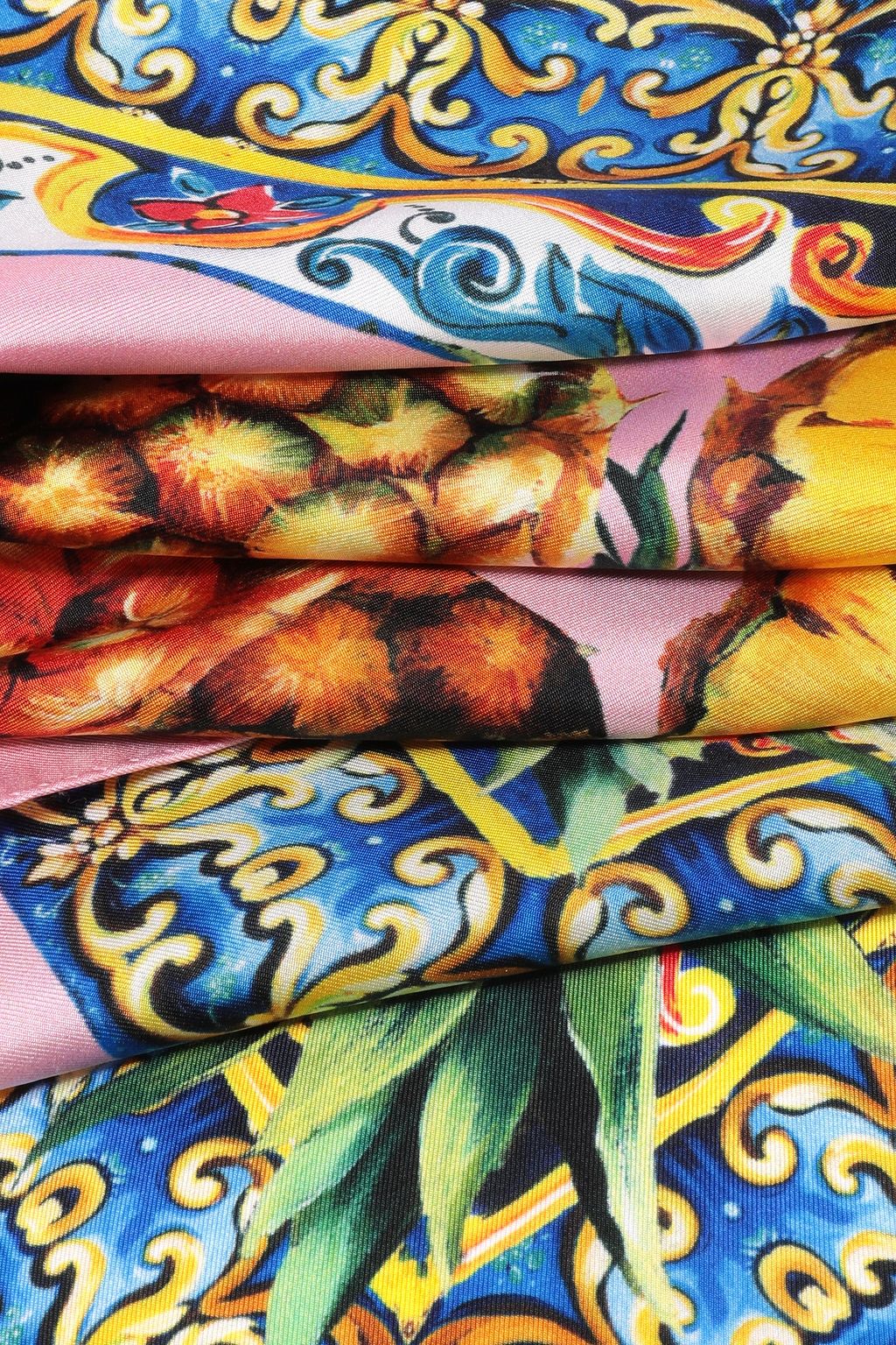 DOLCE&GABBANA Printed silk-twill scarf