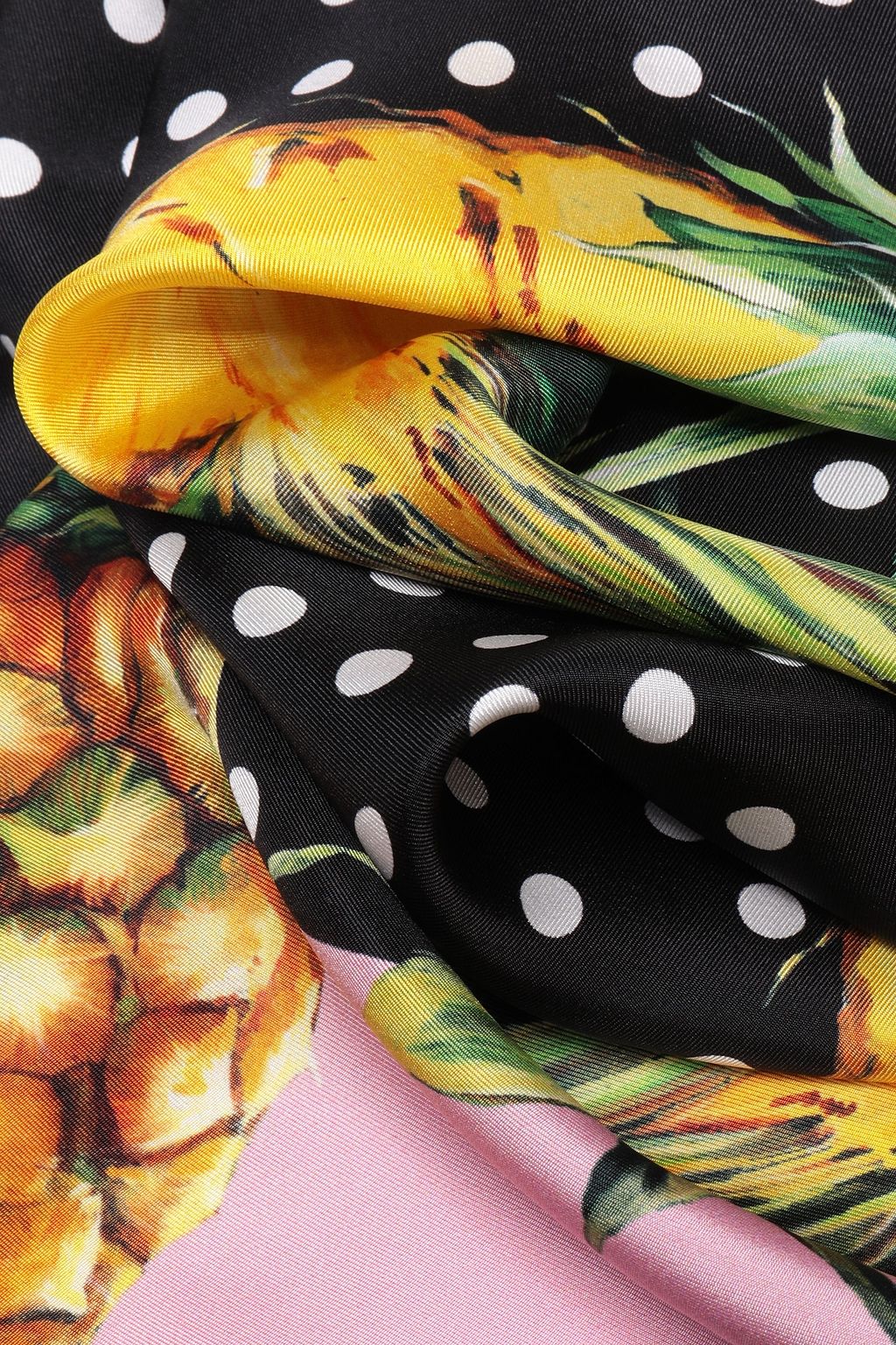 DOLCE&GABBANA Printed silk-twill scarf