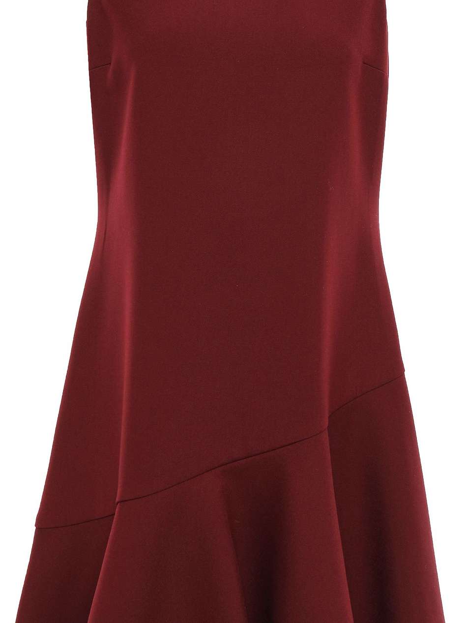 fluted crepe mini dress