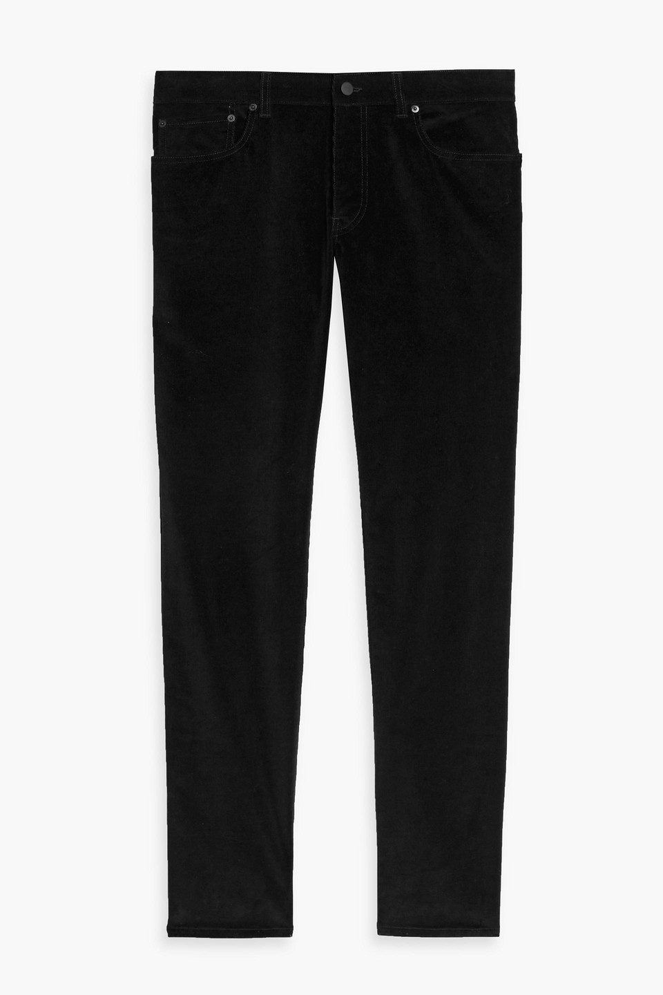 dunhill - cotton-blend corduroy pants - black - 38