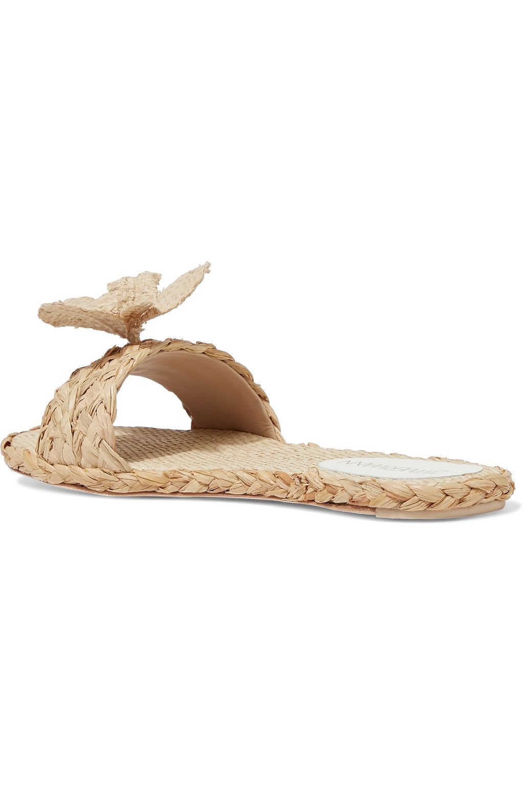 ZIMMERMANN Appliquéd raffia espadrilles slides