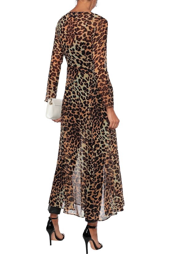long leopard print robe
