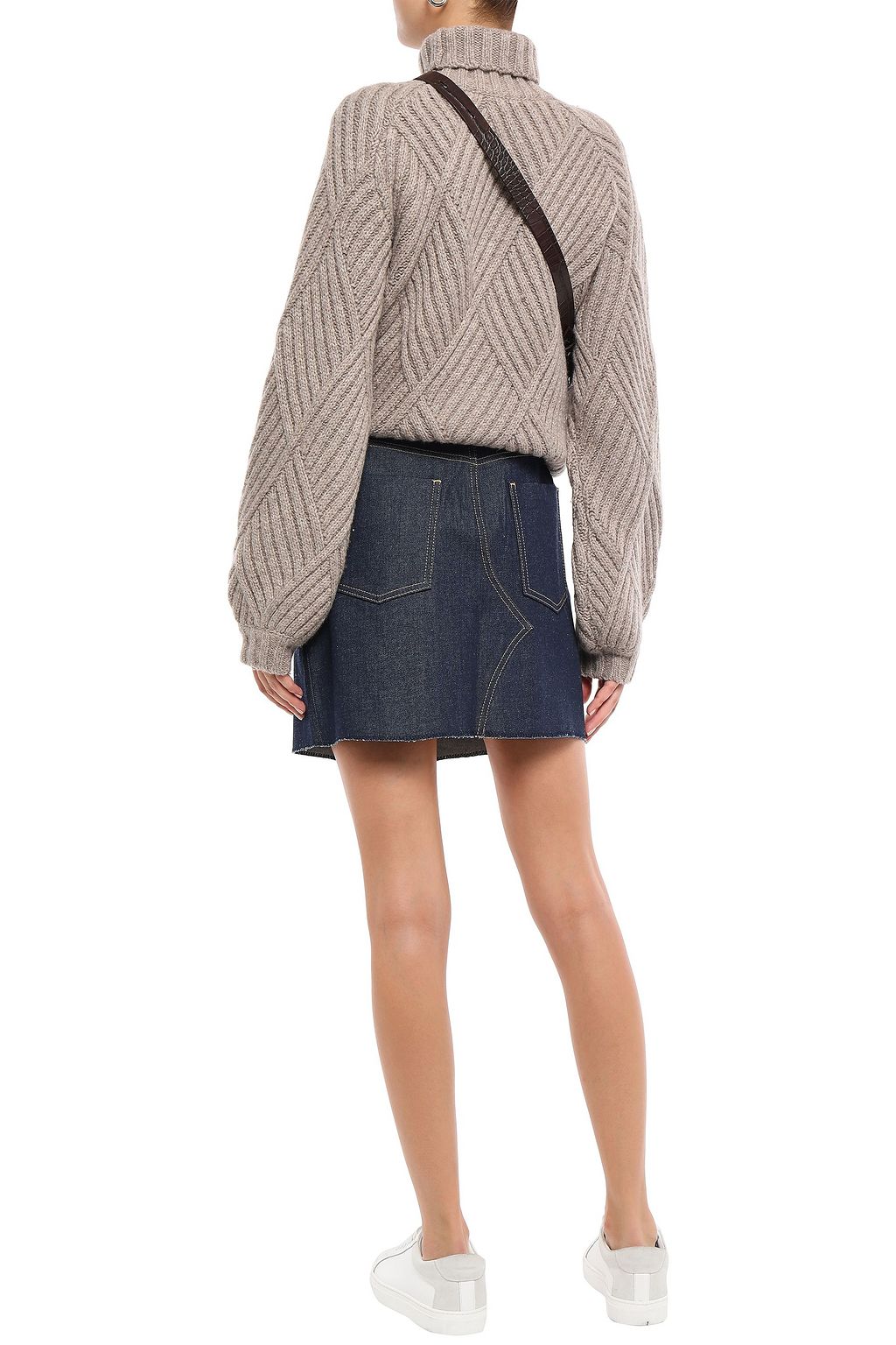 VICTORIA, VICTORIA BECKHAM Denim mini skirt