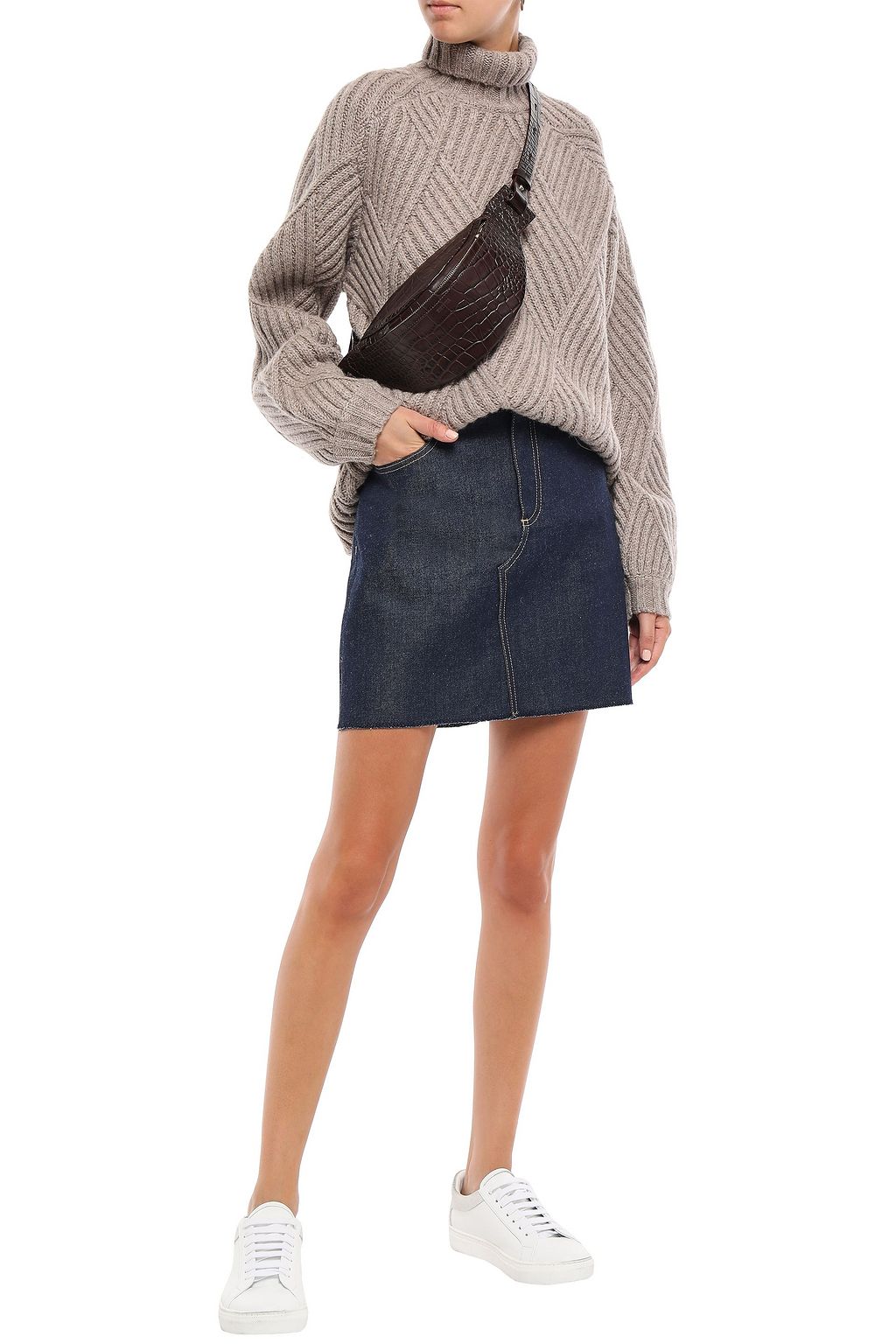 VICTORIA, VICTORIA BECKHAM Denim mini skirt