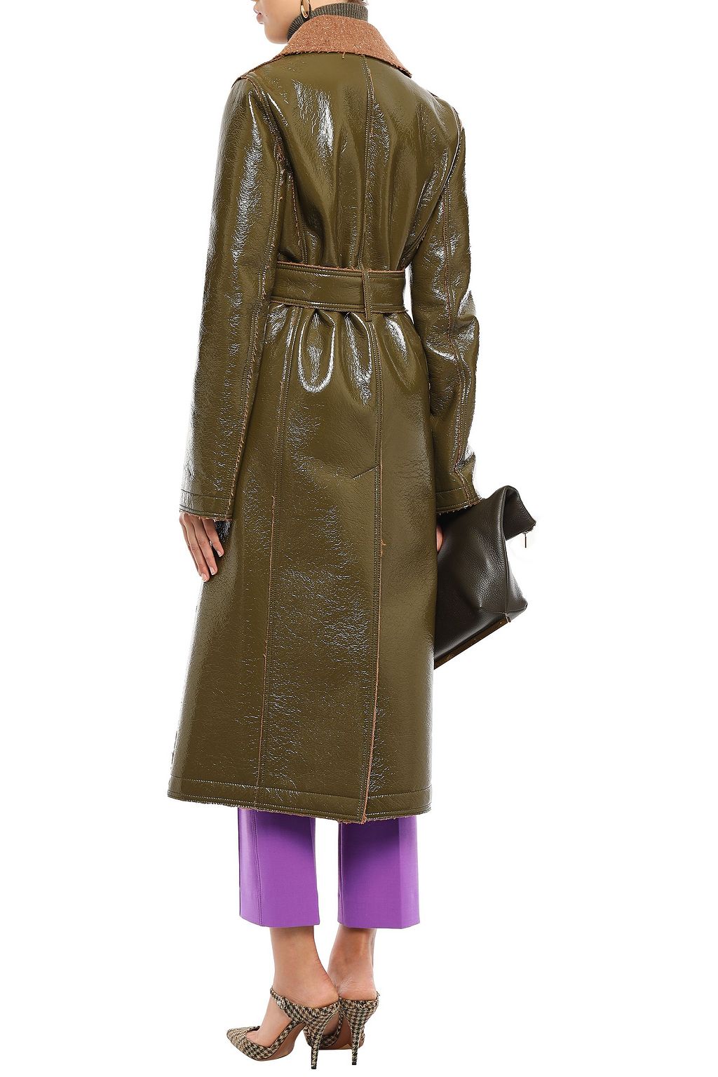VICTORIA BECKHAM Belted coated wool-blend trench coat