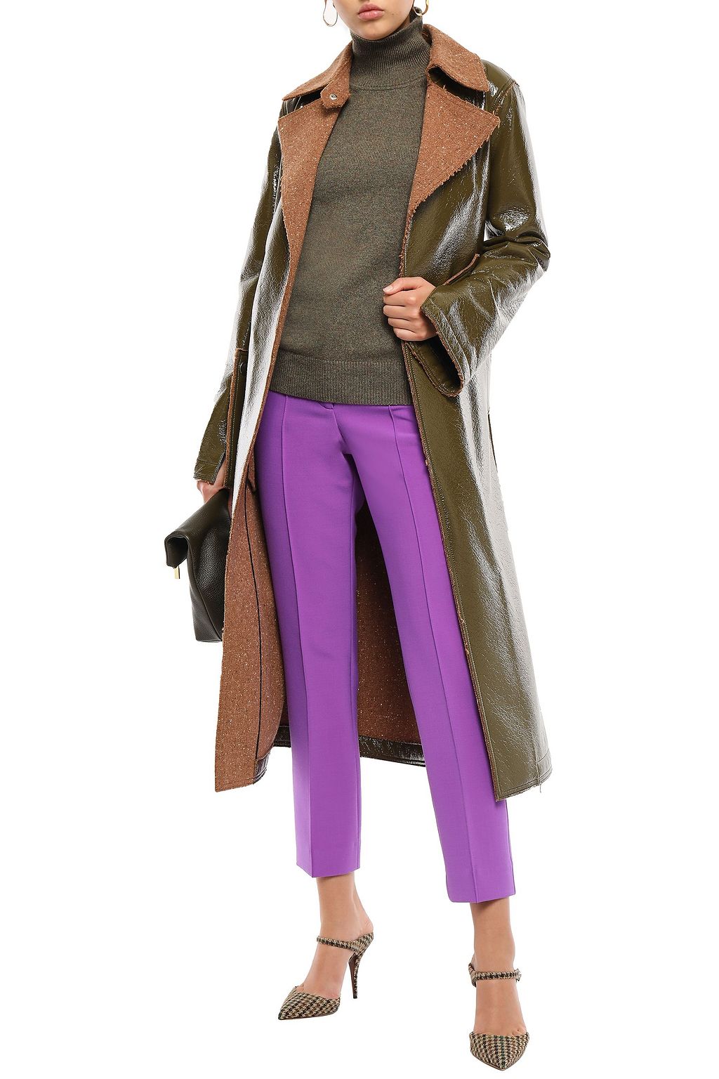 VICTORIA BECKHAM Belted coated wool-blend trench coat