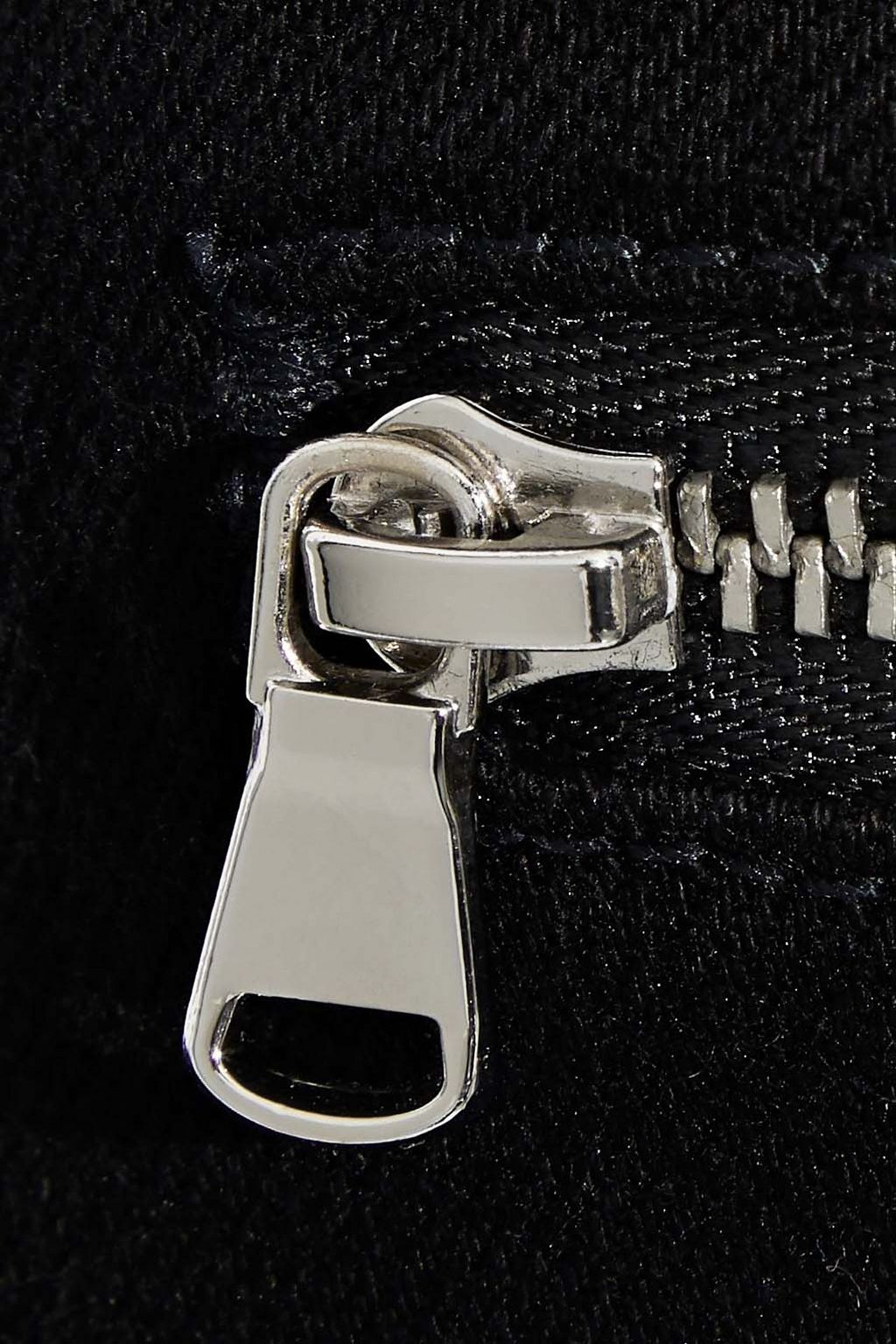 J BRAND 지퍼 디테일 데님 미니 스커트
