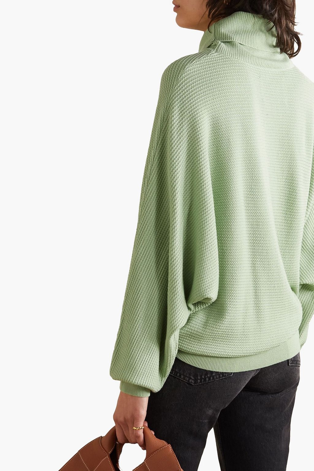 KING & TUCKFIELD Ribbed merino wool turtleneck sweater
