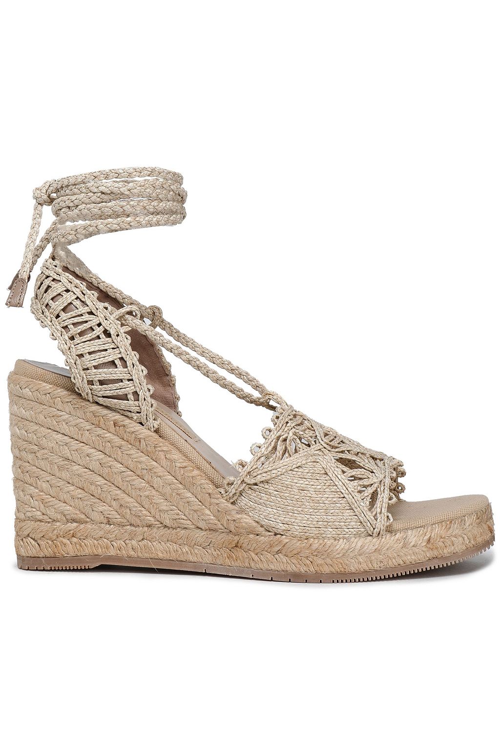 macrame wedge sandals