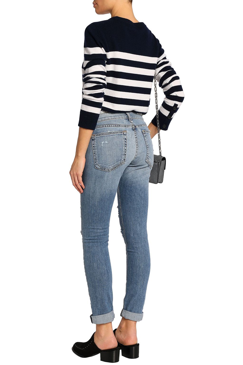 RAG & BONE The Dre distressed low-rise skinny jeans