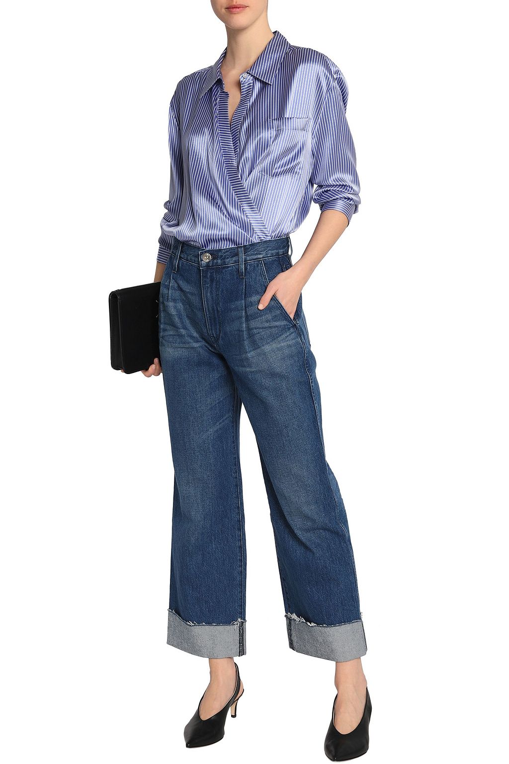 3X1 NYC Faded high-rise straight-leg jeans