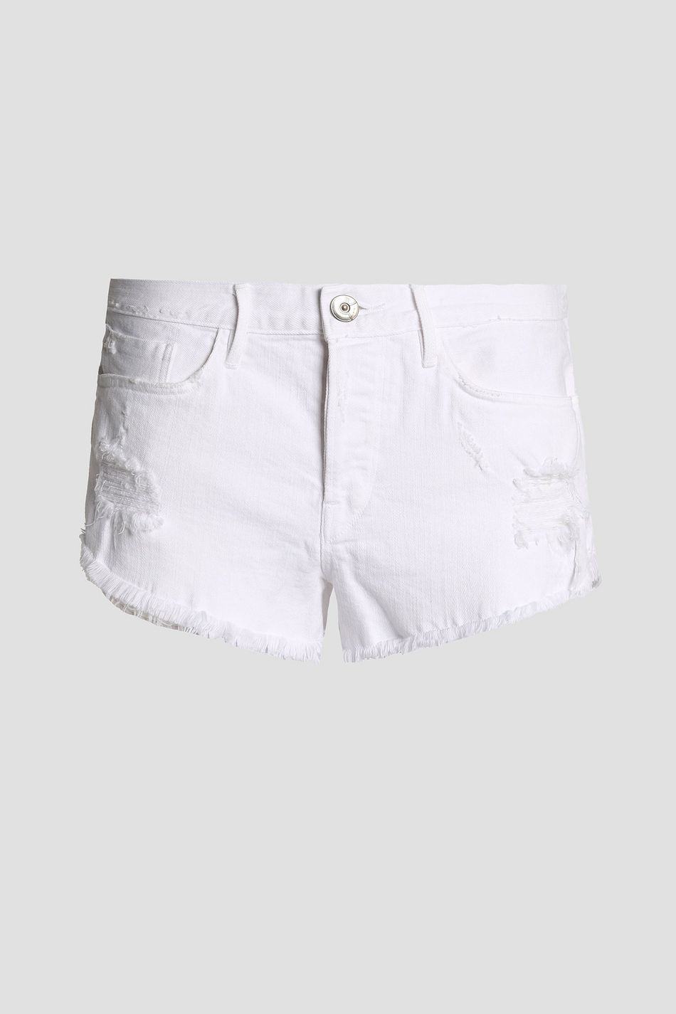 white distressed shorts