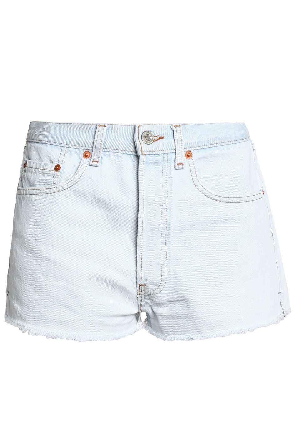 levi's frayed denim shorts