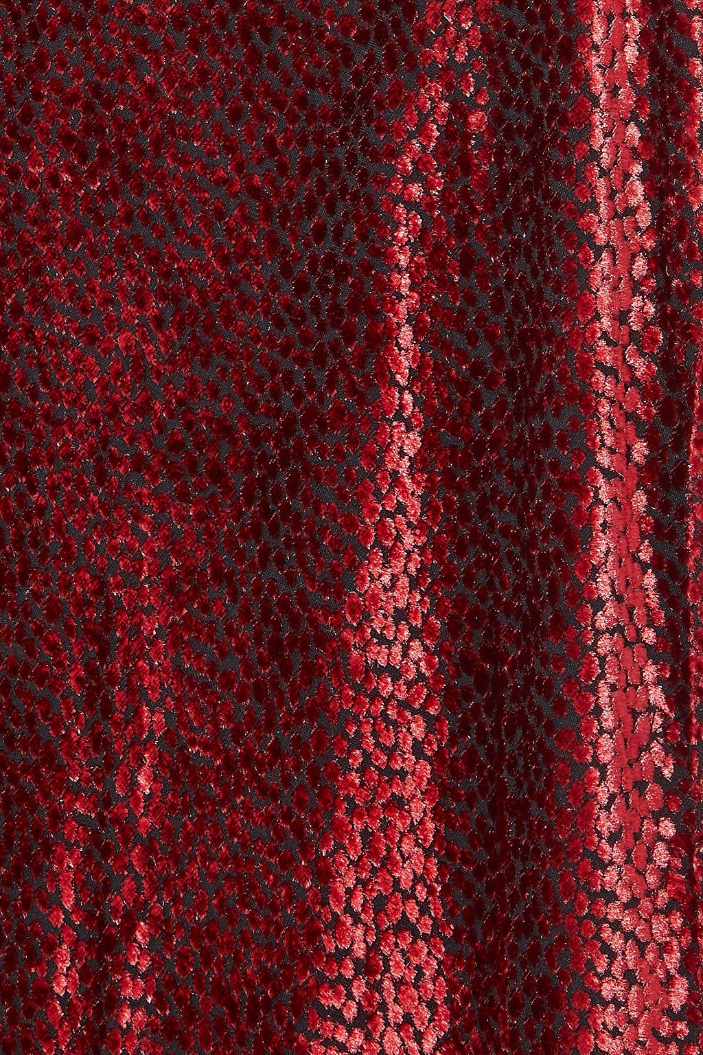 ROSETTA GETTY Ruched devoré-velvet gown