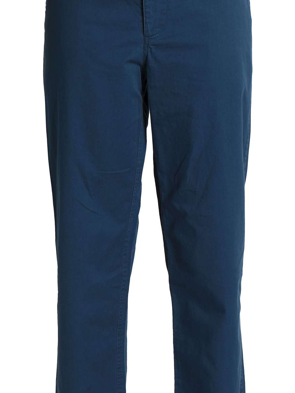 cotton-twill straight-leg pants