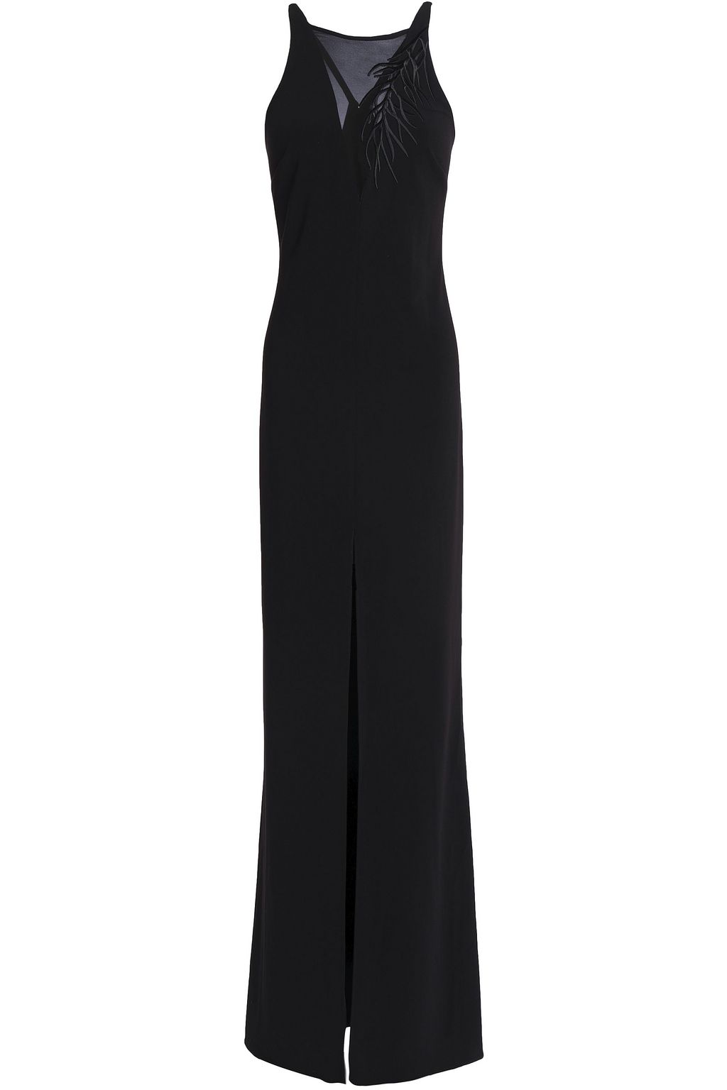 black georgette gown