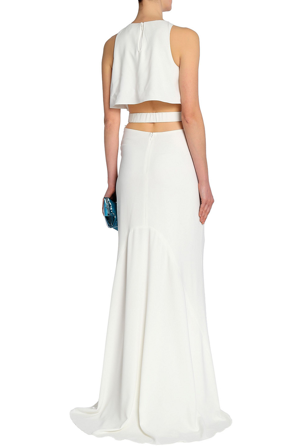  Halston - Cutout Crepe Gown - Weiß - Us 10 