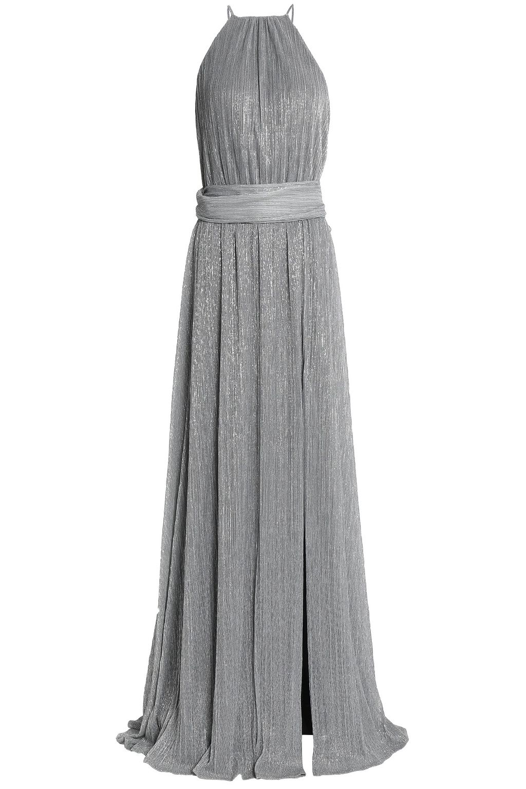 silver plisse dress