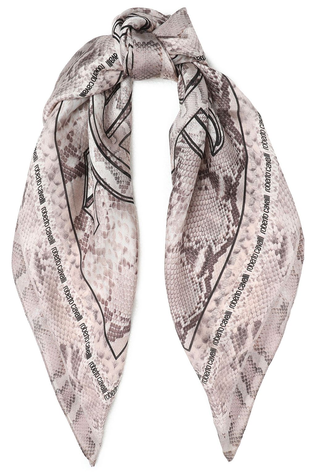 taupe silk scarf