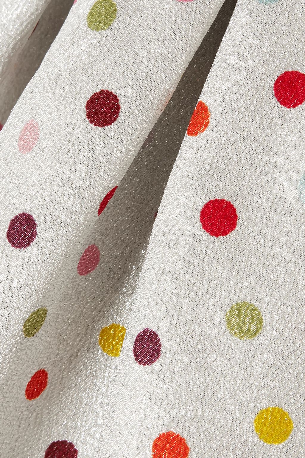 VALENTINO GARAVANI Polka-dot lamé maxi dress