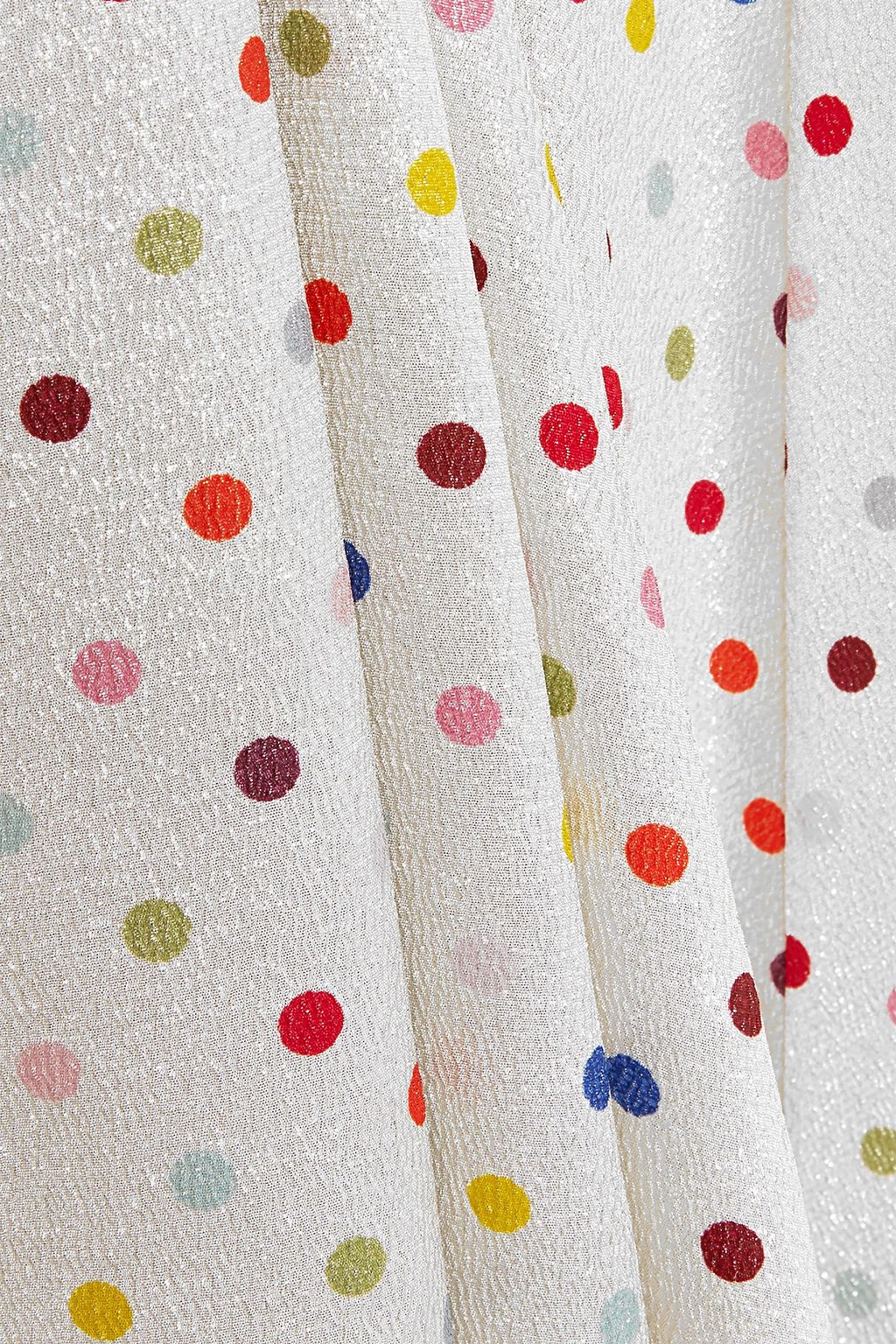 VALENTINO GARAVANI Polka-dot lamé maxi dress