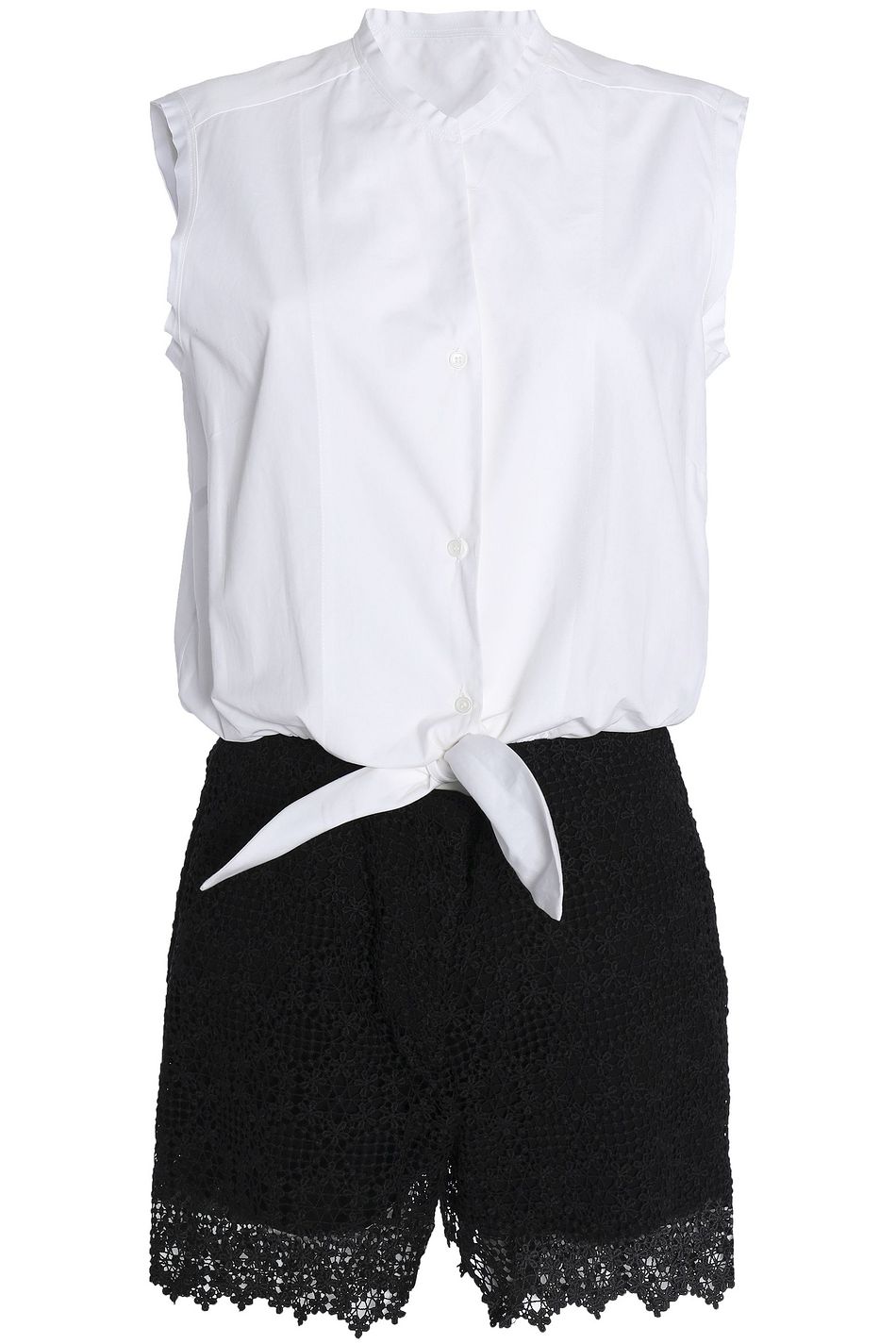black cotton playsuit