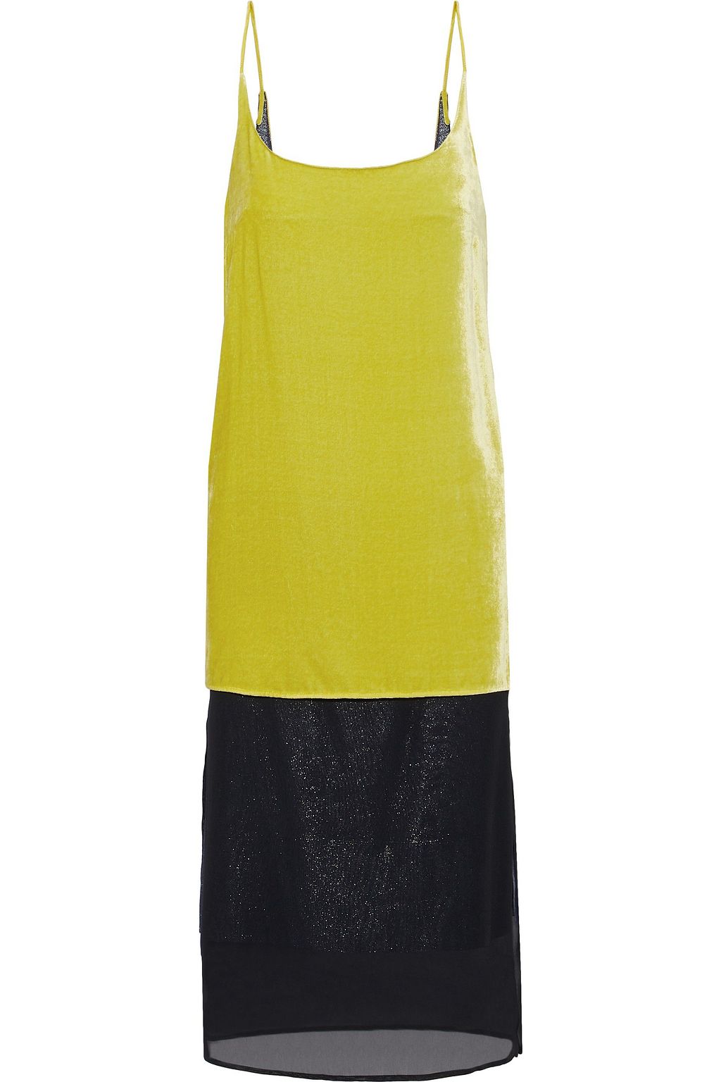 chartreuse velvet dress