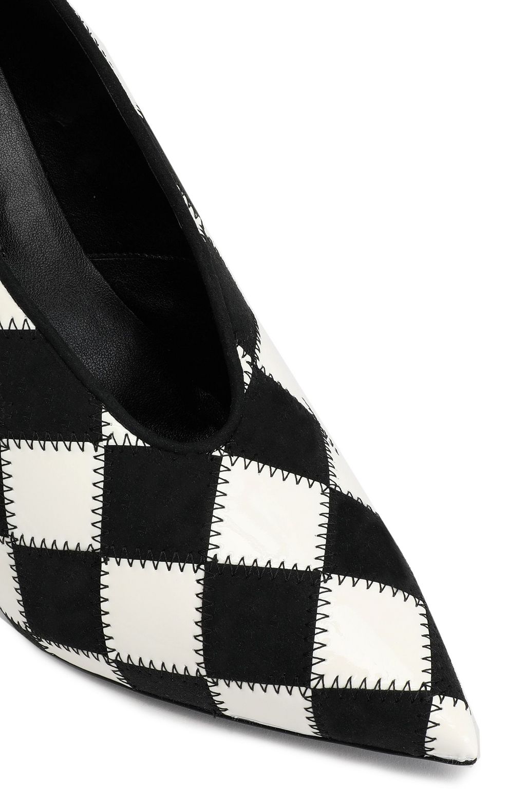 STELLA MCCARTNEY Checked faux leather pumps