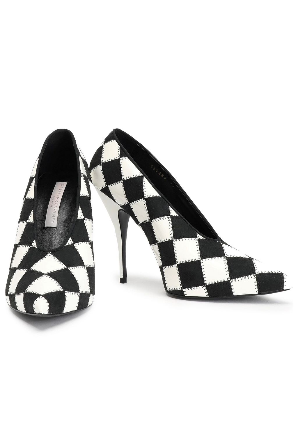 STELLA MCCARTNEY Checked faux leather pumps