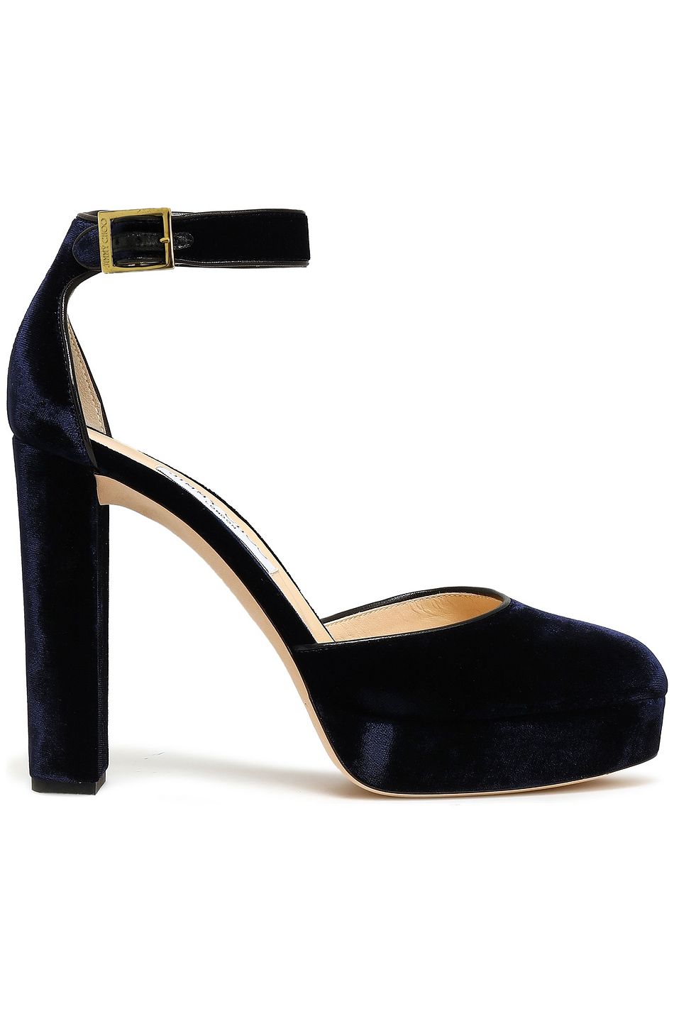 navy velvet pumps