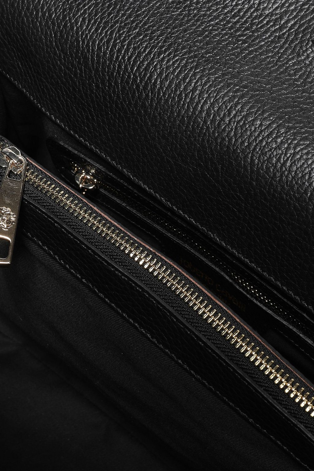 ROBERTO CAVALLI Pebbled-leather shoulder bag