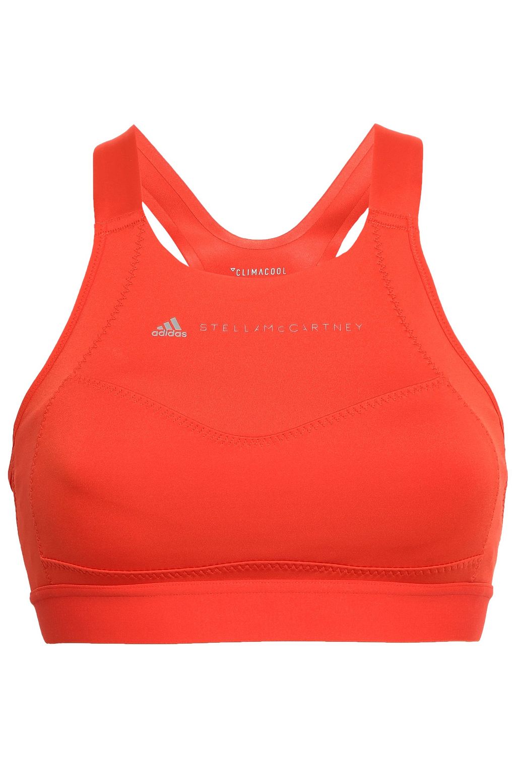 bright orange sports bra