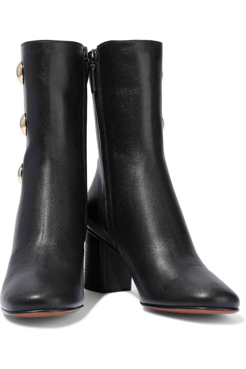 CHLOÉ Orlando button-embellished leather ankle boots