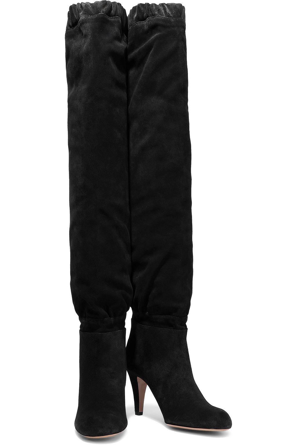 CHLOÉ Lena gathered suede over-the-knee boots