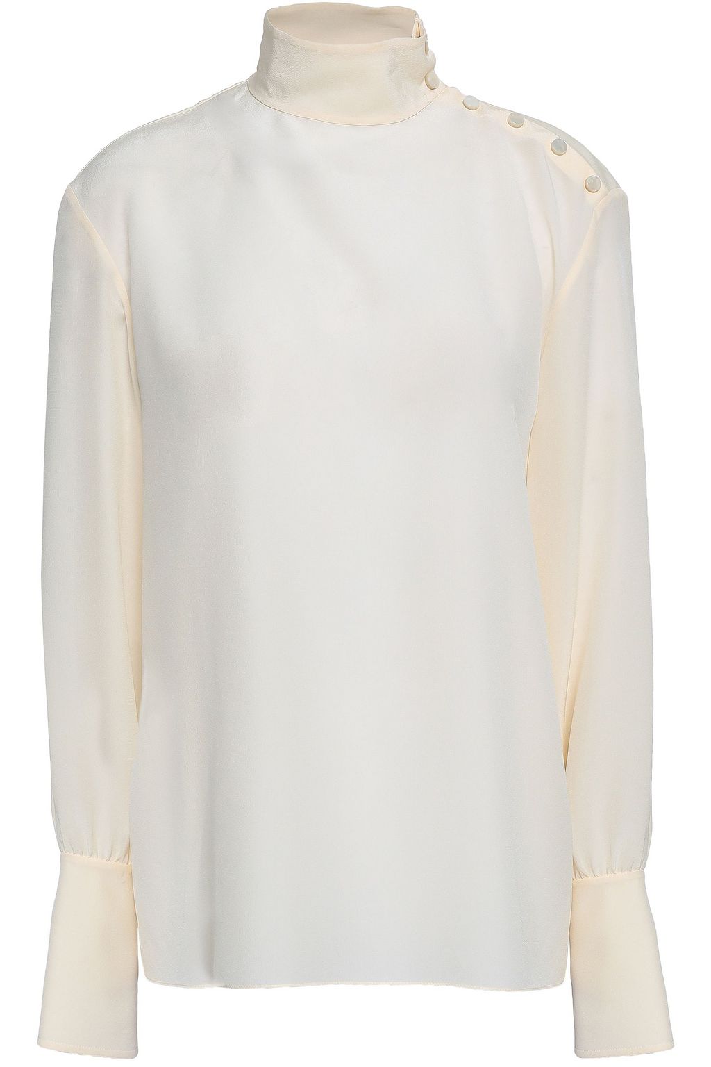 silk turtleneck blouse