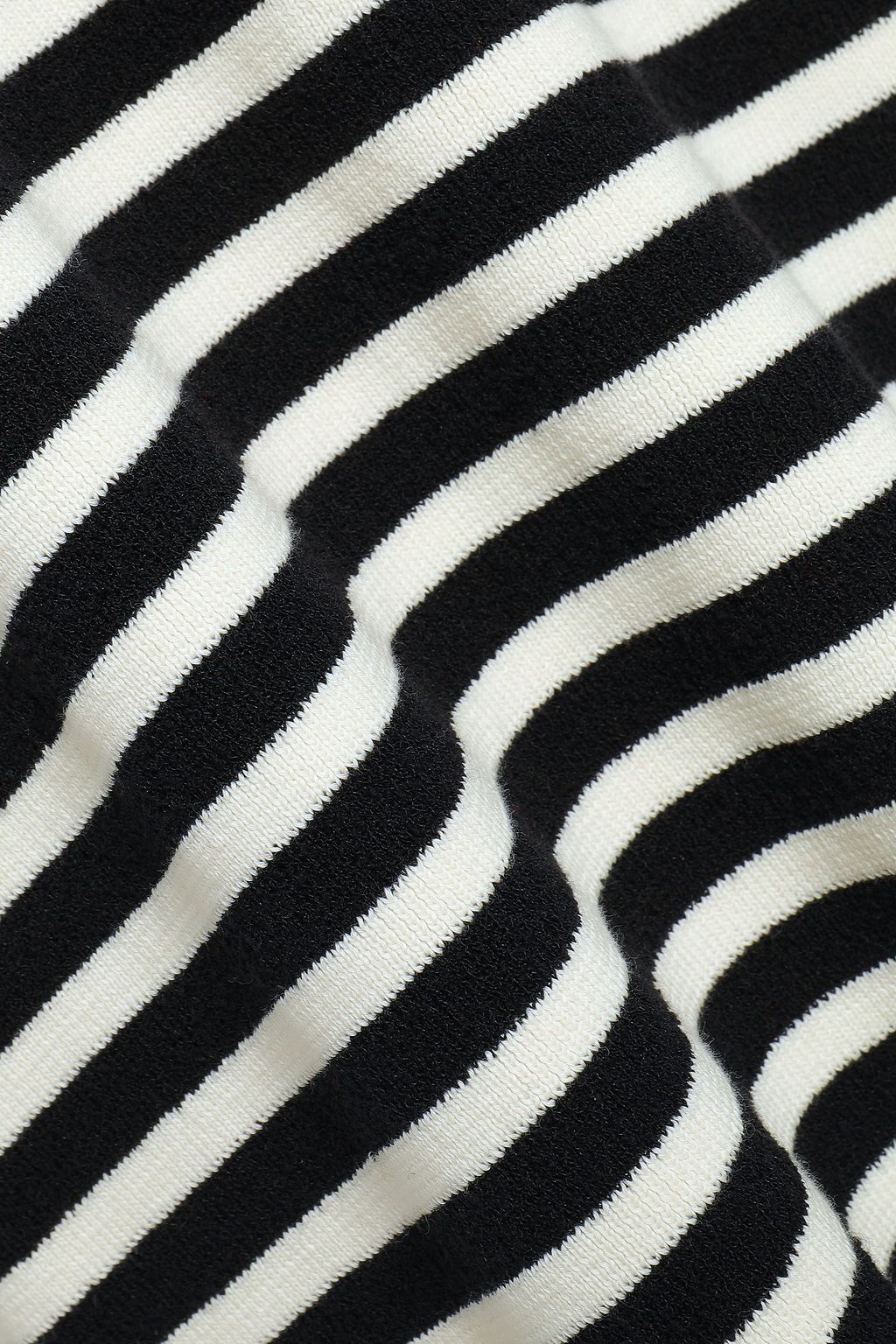 MARC JACOBS Striped cotton-blend turtleneck mini dress
