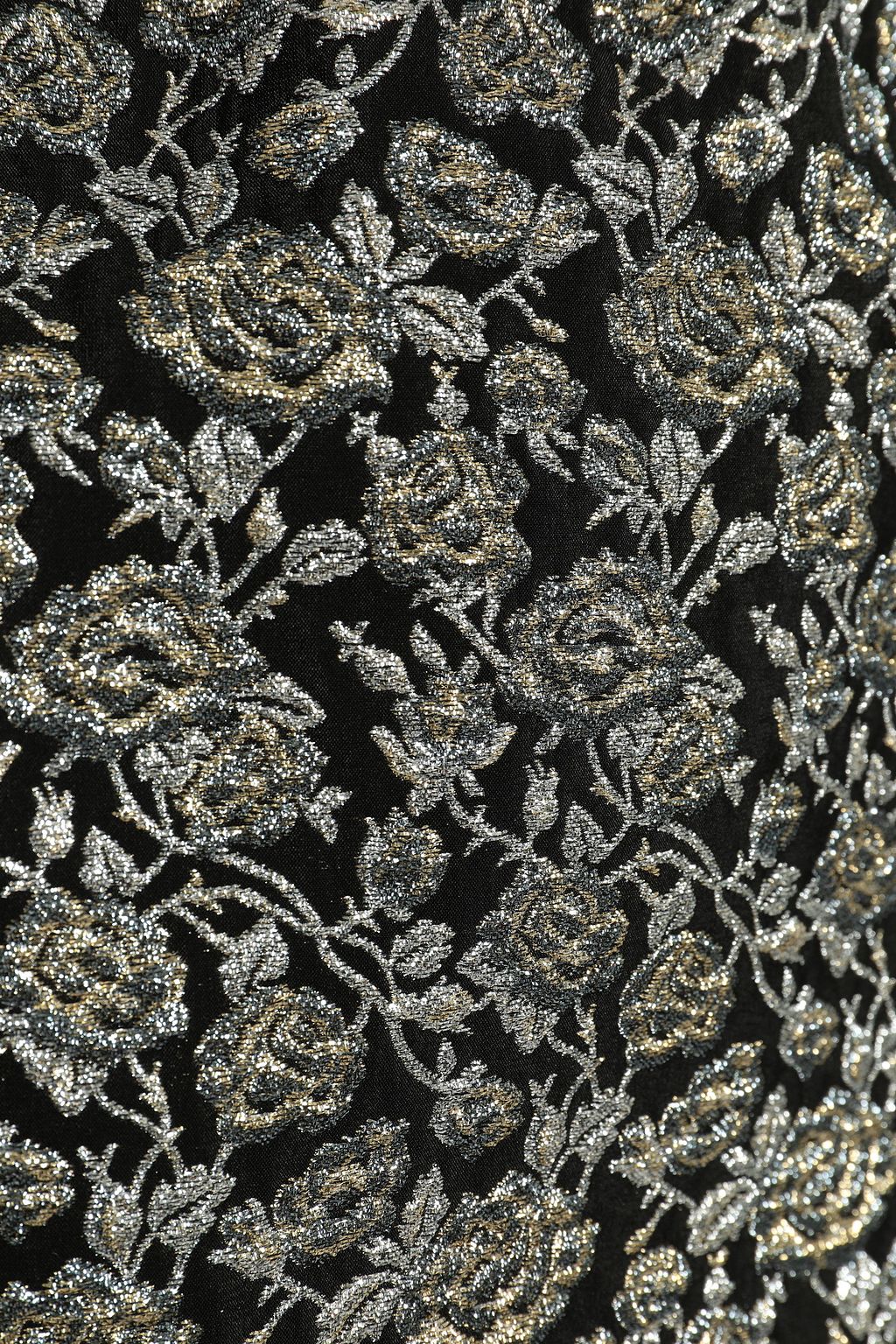 MARC JACOBS Organza-trimmed metallic brocade skirt