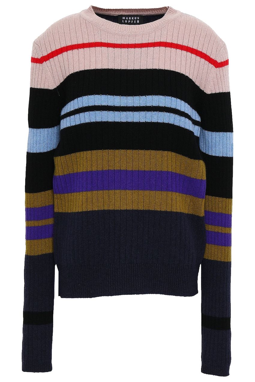 multicolor ribbed top