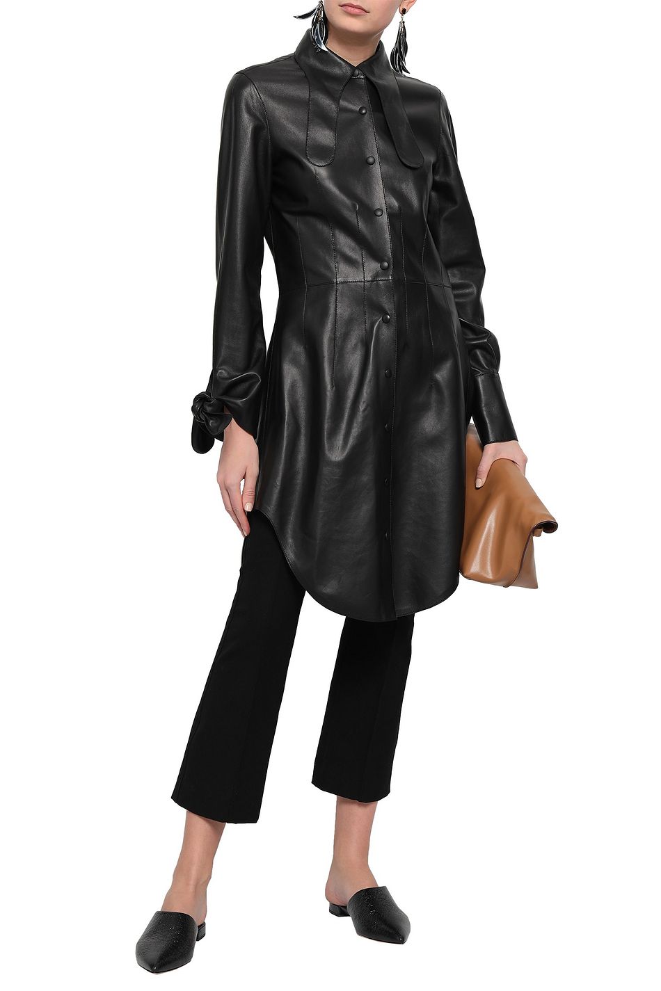 Black Open Back Leather Tunic Sale Up To 70 Off The Outnet