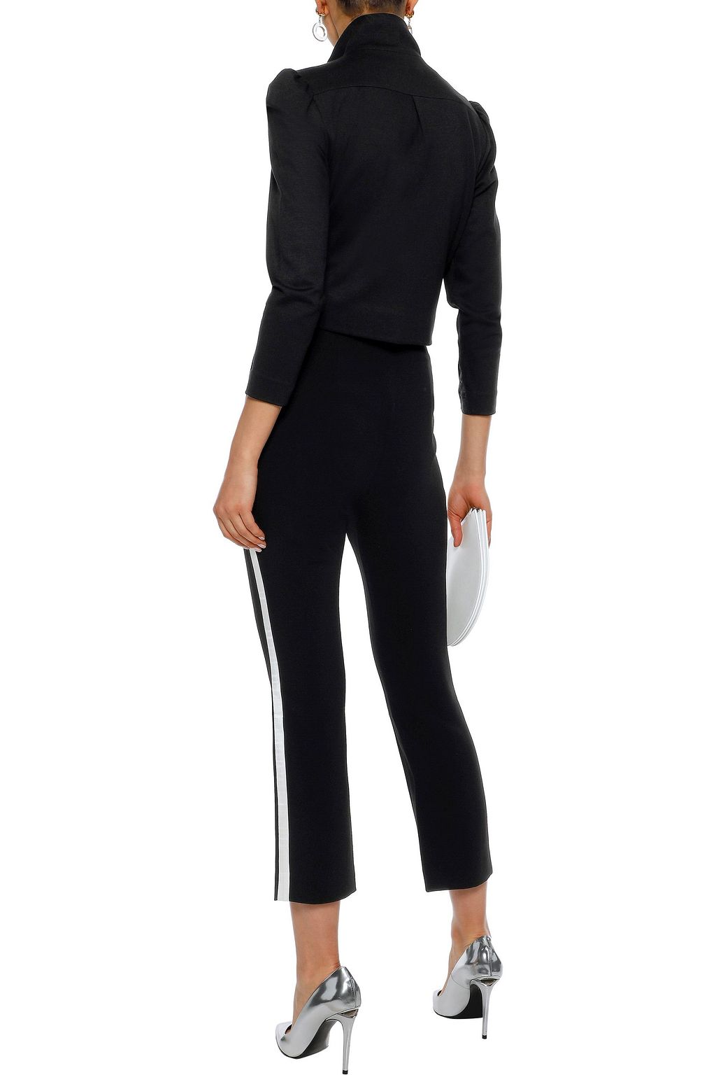 ALICE + OLIVIA Addison cropped bow-embellished cady jacket