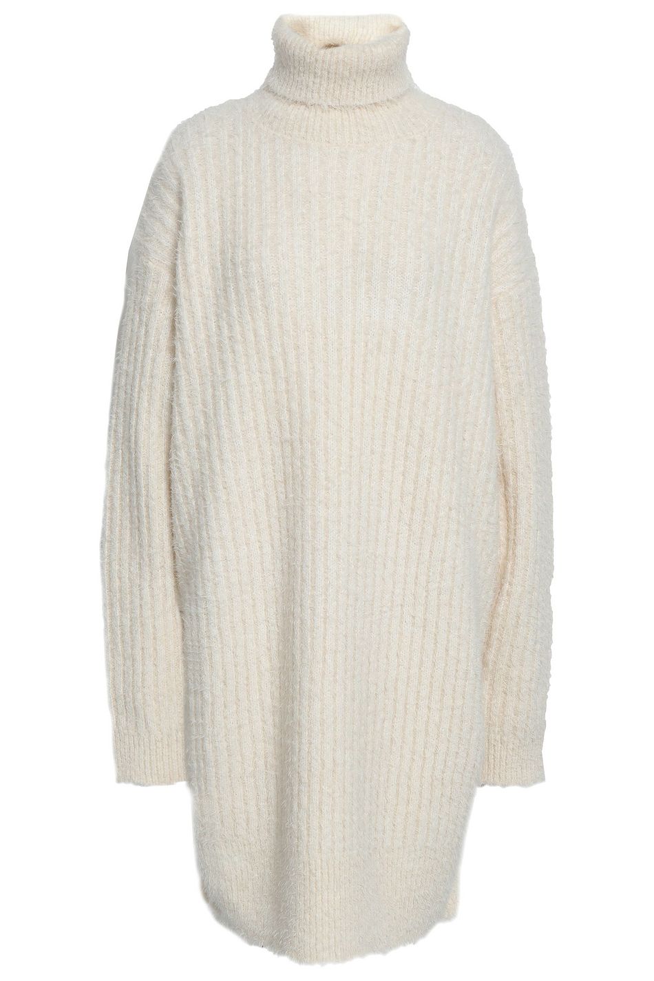 ivory turtleneck dress