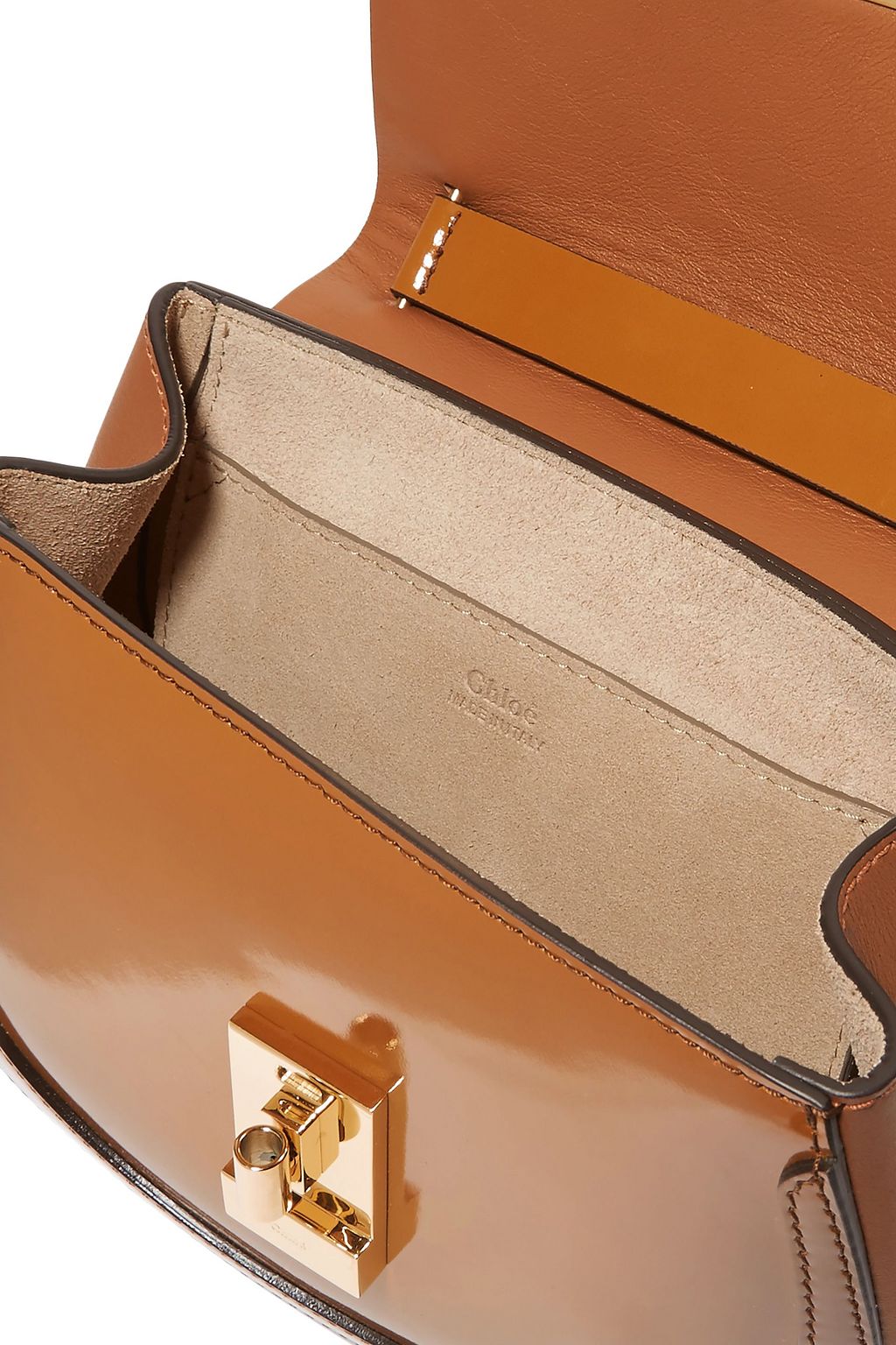 CHLOÉ Drew Bijou mini glossed-leather shoulder bag