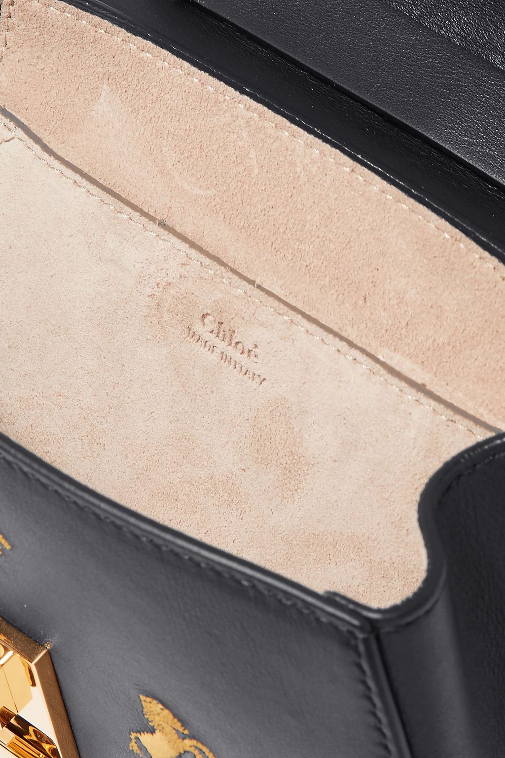 CHLOÉ Drew Bijou mini embroidered leather shoulder bag