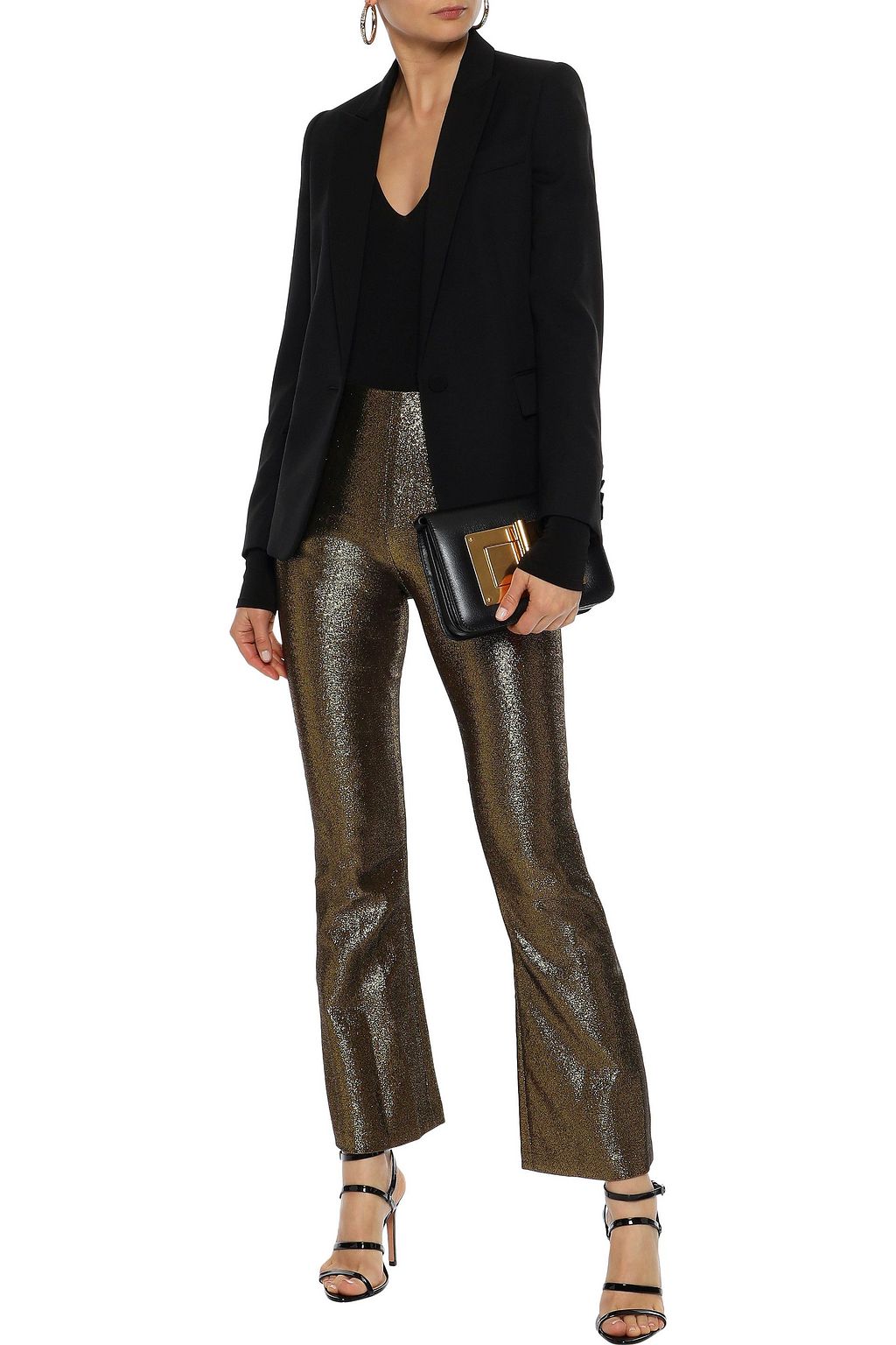 ALICE + OLIVIA Kylyn lamé bootcut pants