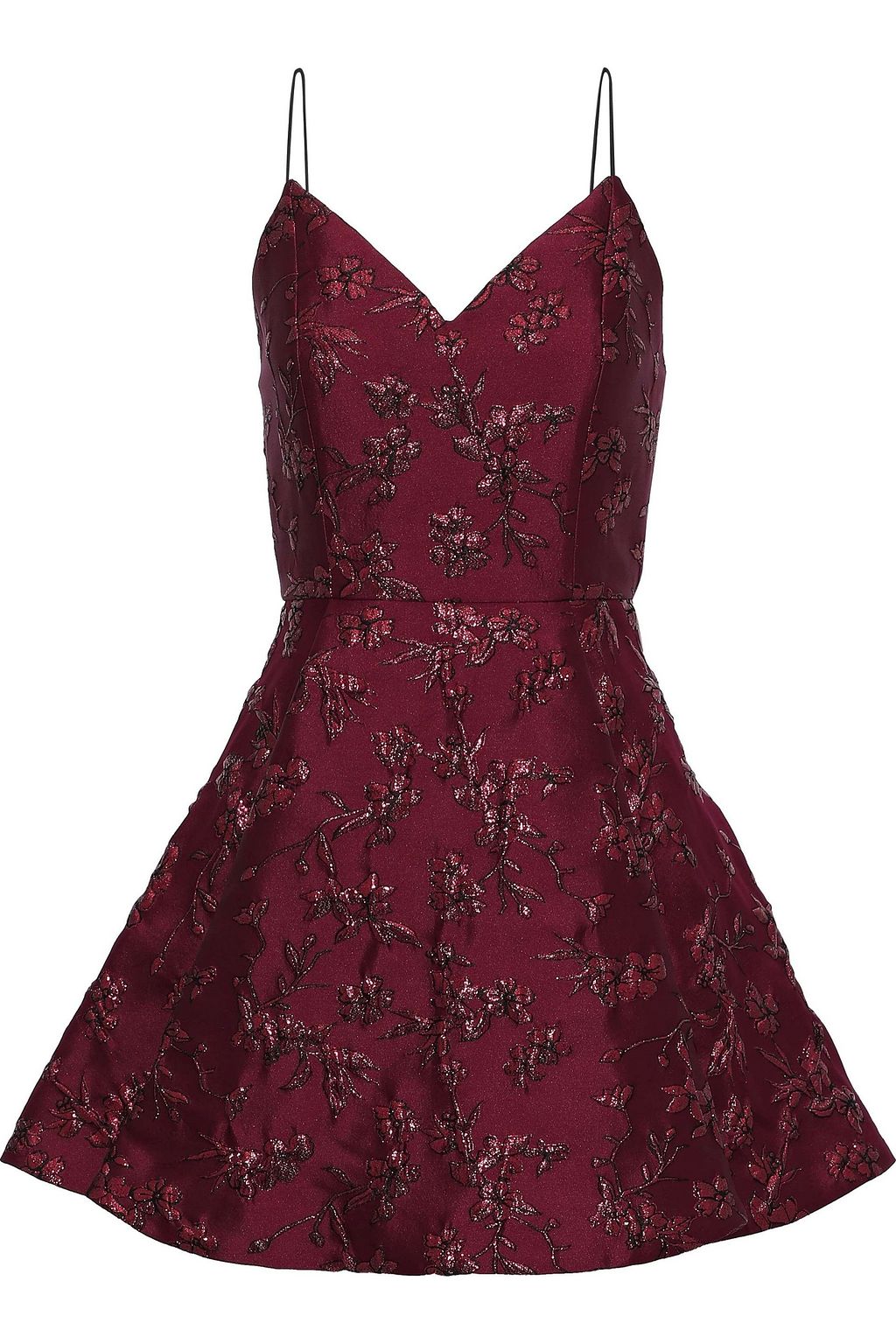 alice and olivia burgundy dress