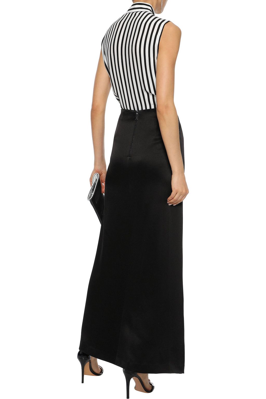 Black Diana ruched satin-crepe maxi skirt | Sale up to 70% off | THE ...