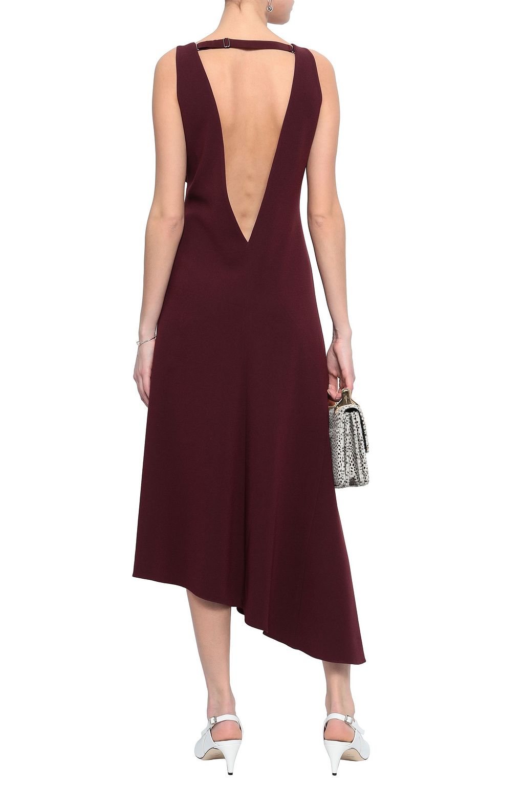 TIBI Asymmetric crepe midi dress