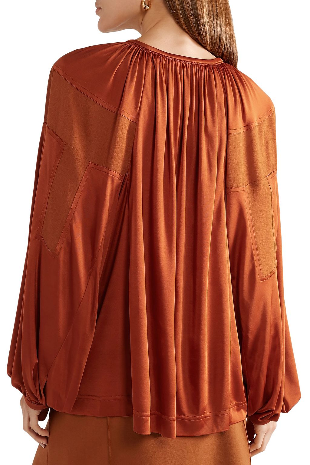 copper colour blouse material